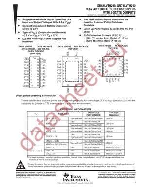 SN74LVTH240DBR datasheet  